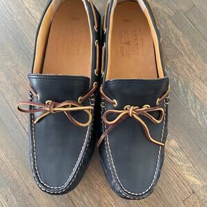 Sperry Gold Cup Men’s 10.5M Leather Loafers Black Brown Driver Moccasins